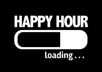 Progress Bar Loading with the text: Happy Hour