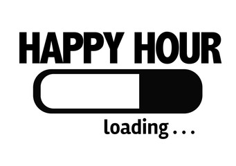 Progress Bar Loading with the text: Happy Hour