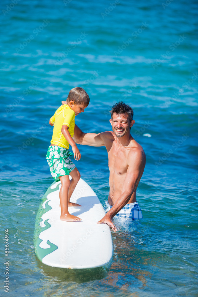 Canvas Prints Boy surfing