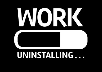 Progress Bar Uninstalling with the text: Work