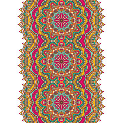 Ethnic floral seamless pattern