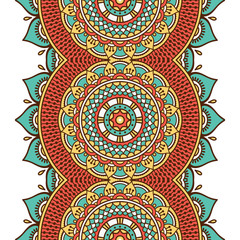 Ethnic floral seamless pattern