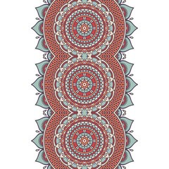 Ethnic floral seamless pattern