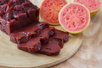 Brazilian dessert goiabada with fresh goiaba