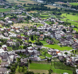 Veduta aerea di Gressan - Valle d'Aosta