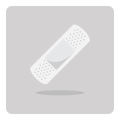 Vector of flat icon, adhesive plaster on isolated background