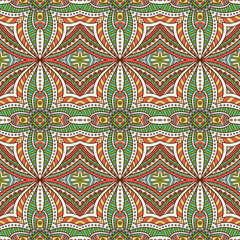Ethnic floral seamless pattern