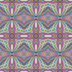 Ethnic floral seamless pattern
