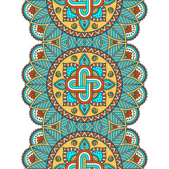 Ethnic floral seamless pattern