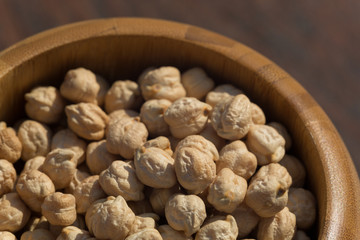 chickpeas wooden
