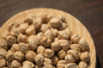 chickpeas wooden