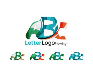 Abc company logo set. Vector illustration.