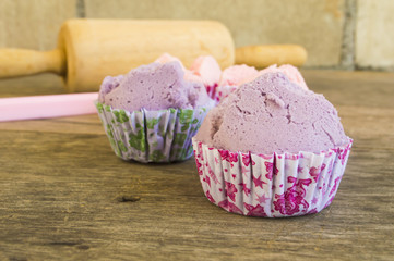 cotton-wool cup cake one of Thai dessert