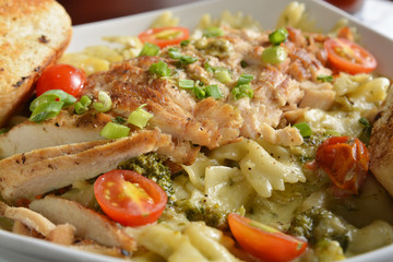 Cajun chicken pasta dish