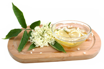 Juicy elderberry flowers