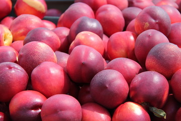 A Background Image of Fresh Nectarine Fruits.