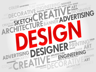 Fototapeta premium Design word cloud, creative business concept