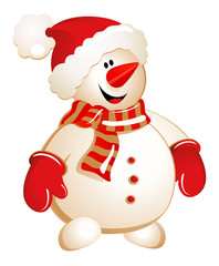 Vector illustration of snowman 