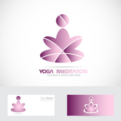 Yoga zen meditation logo