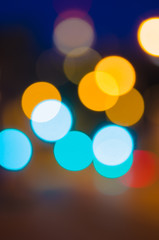 city lights blurred background