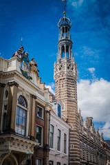 Obraz premium Historische Altstadt in Alkmaar Nordholland Niederlande