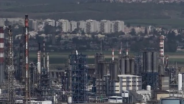 Oil Refineries Ltd in Haifa, Israel.