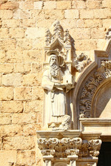 The monument of Saint in Dubrovnik, Croatia
