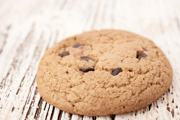 oat cookies on wooden table