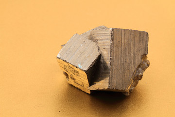 pyrite cubes isolated