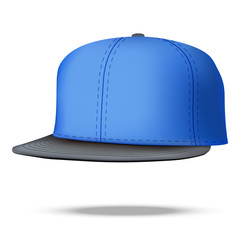 Layout of Male color rap cap. Vector illustration