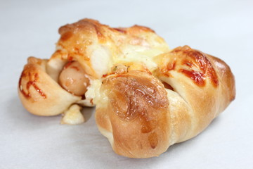 Bread roll with sausage