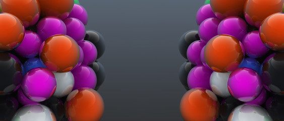 Two clusters of digitally generated bubbles