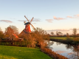 Fototapeta premium Greetsiel, traditional Windmill