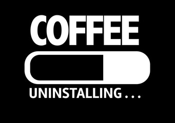 Progress Bar Uninstalling with the text: Coffee