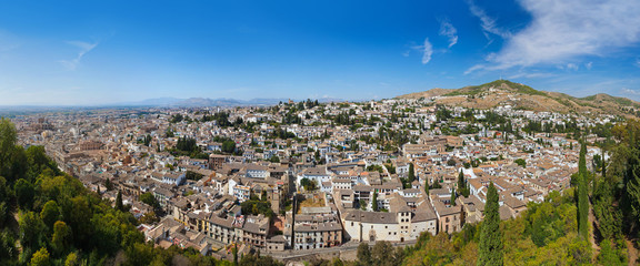 Naklejka premium Panorama of Granada Spain