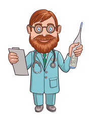 Character of the doctor.