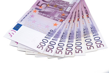 Five hundred Euro bills