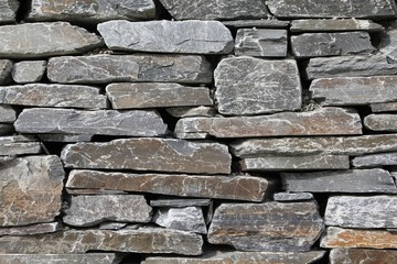 Gneiss stone wall