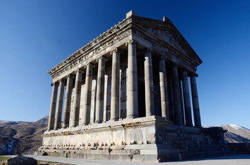 Obraz premium Pagan sun temple,Garni,Armenia. Classical Hellenistic building