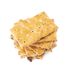 Twisted stack of cookies isolated