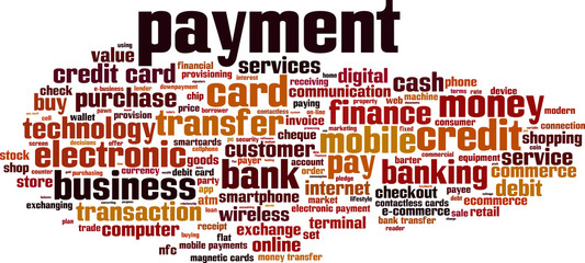 Payment word cloud concept. Vector illustration