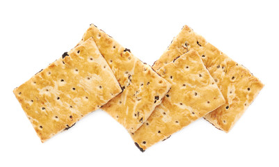Pile of multiple raisin cookies