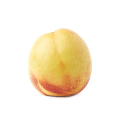 Single ripe nectarine isolated