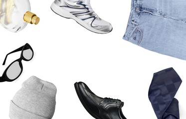 Jeans, Pants, Isolated.