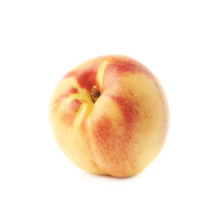 Single ripe nectarine isolated