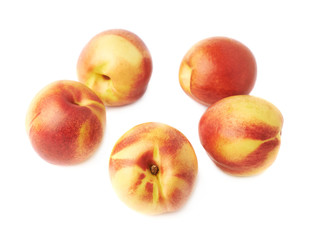 Pile of multiple nectarines isolated