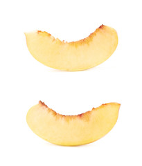 Slice of a nectarine isolated