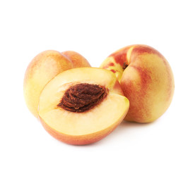 Ripe nectarine fruit isolated