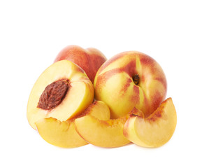 Ripe nectarine fruit isolated