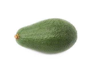 Single ripe avocado fruit isolated